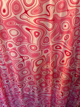 Load image into Gallery viewer, Wave Designs Prints Pink spandex fabric stretches to all 4 sides sold by yards