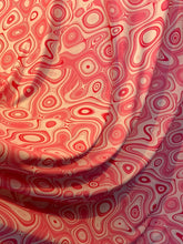 Load image into Gallery viewer, Wave Designs Prints Pink spandex fabric stretches to all 4 sides sold by yards