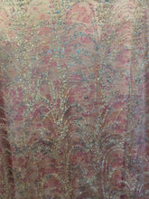 Load image into Gallery viewer, Gletter Metallic Designs On Mesh flowers Lace Non Stretch Fabric With Sequins By Yard rosa gold