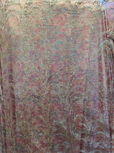 Load image into Gallery viewer, Gletter Metallic Designs On Mesh flowers Lace Non Stretch Fabric With Sequins By Yard rosa gold