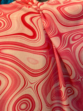 Load image into Gallery viewer, Wave Designs Prints Pink spandex fabric stretches to all 4 sides sold by yards