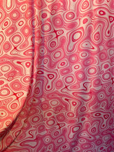 Load image into Gallery viewer, Wave Designs Prints Pink spandex fabric stretches to all 4 sides sold by yards