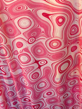 Load image into Gallery viewer, Wave Designs Prints Pink spandex fabric stretches to all 4 sides sold by yards