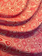 Load image into Gallery viewer, Wave Designs Prints Pink spandex fabric stretches to all 4 sides sold by yards
