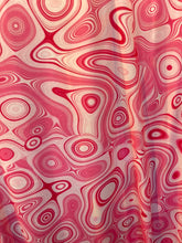 Load image into Gallery viewer, Wave Designs Prints Pink spandex fabric stretches to all 4 sides sold by yards