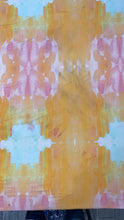 Load image into Gallery viewer, Tie Die foll flower design stretches to all 4 sides sold by the yard