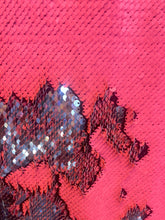 Load image into Gallery viewer, Pink/silver Reversible Stretch Sequins On 2 Way Stretch Mesh Sequins Fabric By Yard
