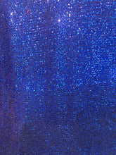 Load image into Gallery viewer, mini R royal  sequin with nevy mesh stretches to 2 sides sold by the yard
