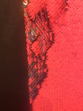 Load image into Gallery viewer, Pink/silver Reversible Stretch Sequins On 2 Way Stretch Mesh Sequins Fabric By Yard
