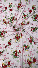 Load image into Gallery viewer, Tie Die foll flower design stretches to all 4 sides sold by the yard
