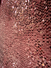 Load image into Gallery viewer, Blush elegant velvet sequin fabric stretches for all 4 sides sold by the yard
