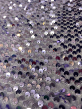 Load image into Gallery viewer, Lavender Oval Stretch Sequins On 4 Way Stretch Velvet Sequins Fabric By Yard
