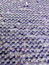 Load image into Gallery viewer, Lavender Oval Stretch Sequins On 4 Way Stretch Velvet Sequins Fabric By Yard
