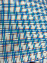 Load image into Gallery viewer, Plaid Designs Stretch Fabric On 4 Way Stretch Spandex Fabric By Yard Blue
