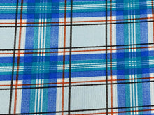 Load image into Gallery viewer, Plaid Designs Stretch Fabric On 4 Way Stretch Spandex Fabric By Yard Blue
