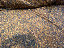 Load image into Gallery viewer, Techno Spandex bronw / tan  Fabric Snake Designs By The Yard.
