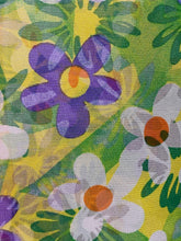 Load image into Gallery viewer, Floral Prints on Mesh Fabric Fabric By Yard Yellow/Green
