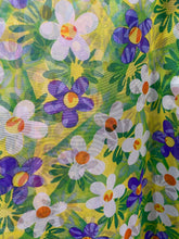 Load image into Gallery viewer, Floral Prints on Mesh Fabric Fabric By Yard Yellow/Green
