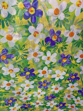 Load image into Gallery viewer, Floral Prints on Mesh Fabric Fabric By Yard Yellow/Green
