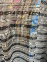 Load image into Gallery viewer, Stripe Prints on Mesh Fabric sold by the yard
