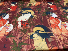 Load image into Gallery viewer, Japanese Designs Stretch Fabric On 4 Way Stretch Spandex Fabric By Yard Bronze/Gold
