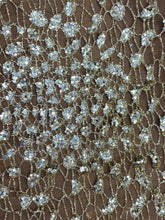 Load image into Gallery viewer, Designs Mesh Lace Non Stretch Fabric With Sequins By Yard Gold
